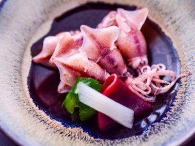 ほたるいかの桜茹で